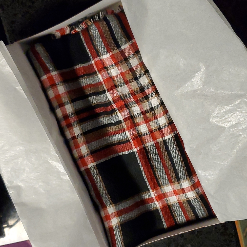 Plaid Rayon Scarf "Chestnut"